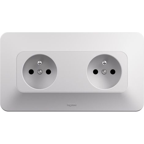 LEGRAND Bloc 2 prises horizontal precable complet neptune blanc legrand (1/5)