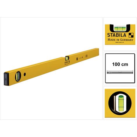 Stabila Type 70 2288 Lightweight Aluminum Bubble Level, 100 cm Length, 0.5 mm/m Accuracy