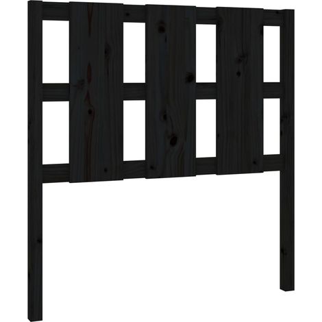 Maison Exclusive - Bett-Kopfteil Schwarz 105,5x4x100 cm Massivhol