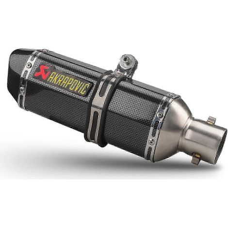 Silencieux d'admission et d'échappement de moto style fibre de carbone