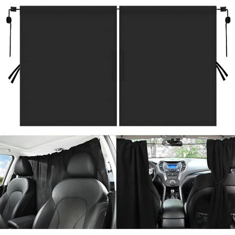Rideau de séparation pour voiture, protection solaire, 140 x 82 cm, rideau de confidentialité voiture, rideau de confidentialité, rideau de voiture, amovible, séparation intérieure pour voiture (1/5)