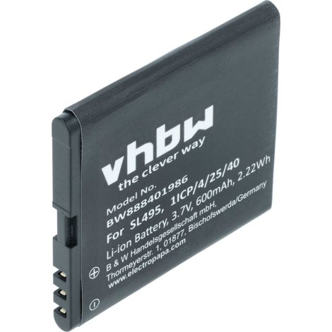 vhbw Akku Ersatz für Bea-fon 1ICP/4/25/40 für Handy Smartphone Senioren Telefon (600 mAh, 3,7 V, Li-Ion) (1/5)