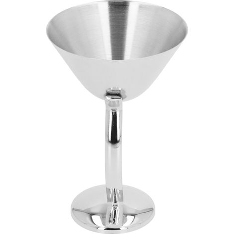 150 ml Martini-Cocktailglas aus Edelstahl, kupferplattiertes Metall, Weinglas, Barzubehör, Edelstahlfarbe (1/5)