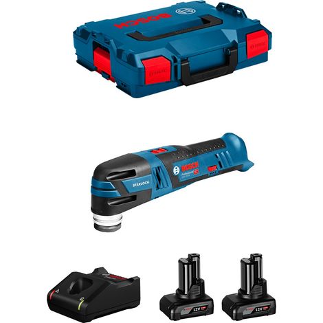 Bosch – Outil multifonction sans fil 12V – Moteur Brushless – 2 batteries 6.0Ah – Interface Starlock pour accessoires – Compact et léger