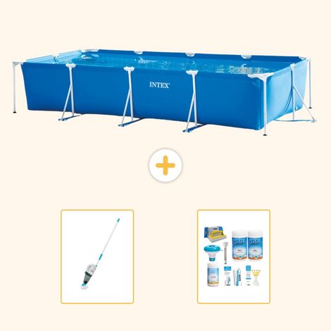 Intex Piscine Tubulaire Rectangulaire - 450x220x84 cm - 3-pièces S22360 (1/5)