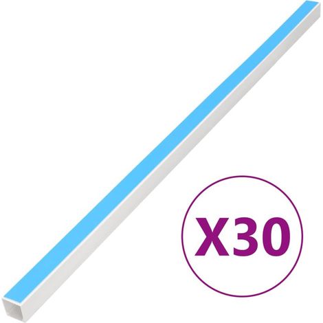 Goulottes de câbles auto-adhésives 10x10 mm 30 m PVC (1/5)
