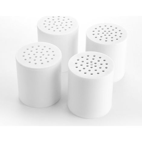 Lot de 4 filtres de douche universels à 20 étapes - Purificateur d'eau dure - Élimine le chlore, les métaux lourds, le fer, les autres sédiments, l'adoucisseur d'eau avec haut rendement (1/4)