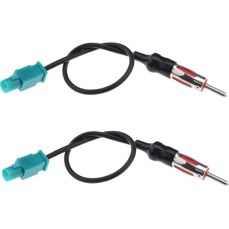 Create idea Lot de 2 câbles adaptateurs Fakra Z mâle vers DIN mâle pour radio FM stéréo de voiture - 25 cm (1/5)