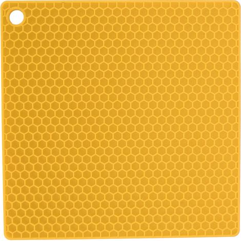 Sous-Plat En Silicone Jaune, Coussin Isolant Anti-brûlure Pour Casseroles Et Plats Chauds, Tapis De Protection Thermique Pour Cuisine (1/4)