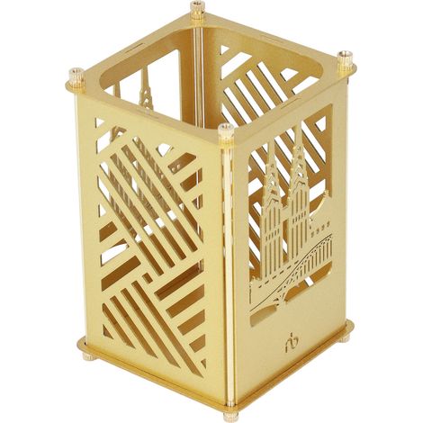 Porte-stylo multifonctionnel en fer forgé, porte-stylo de rangement pour bureau et étudiants, porte-stylo inspiré du monument de Shenzhen (1/5)