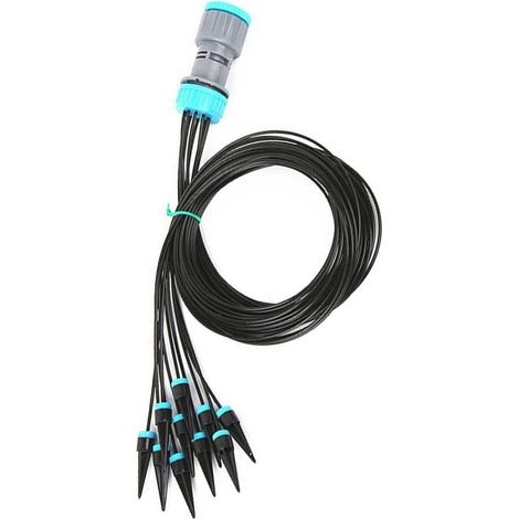 Kit d'irrigation goutte à goutte à base d'ABS avec 10goutteurs pour un fonctionnement stable dans des conditions de température et d'humidité variables (1/4)
