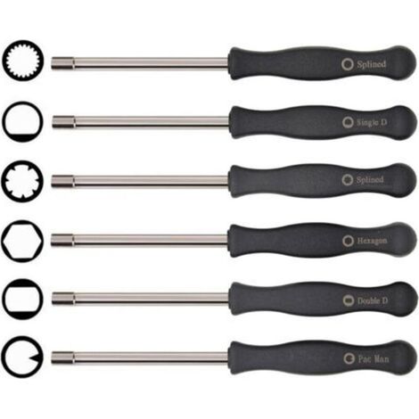 Jeu de tournevis pour carburateur, outil de réglage 6 pièces adaptable sur Husqvarna 125 135 136 137 141 141 235 235e 236 236e 240 240e 435 435e 440e de McCulloch Partner tronçonneuses Poulan H719