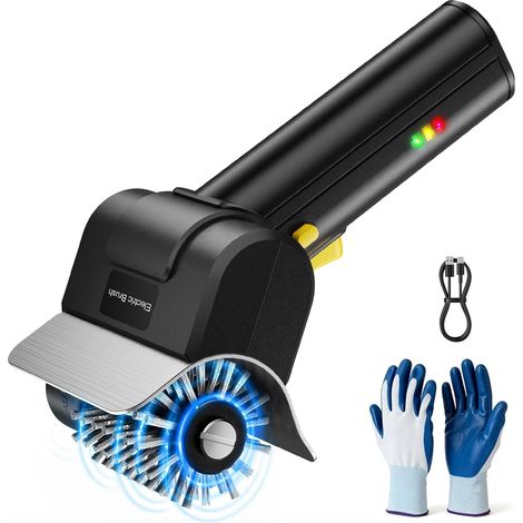 Brosse de Nettoyage électrique,Brosse de Nettoyage en Acier Inoxydable Rechargeable, avec Gant,pour Gril Extérieur/Barbecue, Facile à Nettoyer (1/5)
