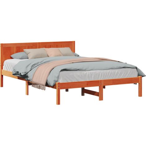 Maison Exclusive - Estructura de cama Marrón 150 x 200 cm Madera