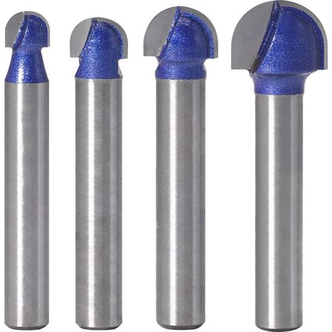 4 Pcs 6mm Deep Groove Burrs Hard Metal Radius Burrs Accessories (1/5)