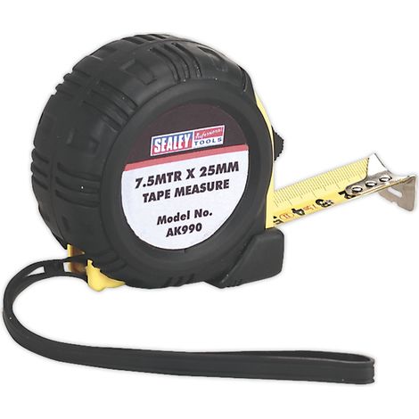 Sealey Metric/Imperial Rubber Tape Measure 7.5m(25ft) x 25mm AK990 (1/2)