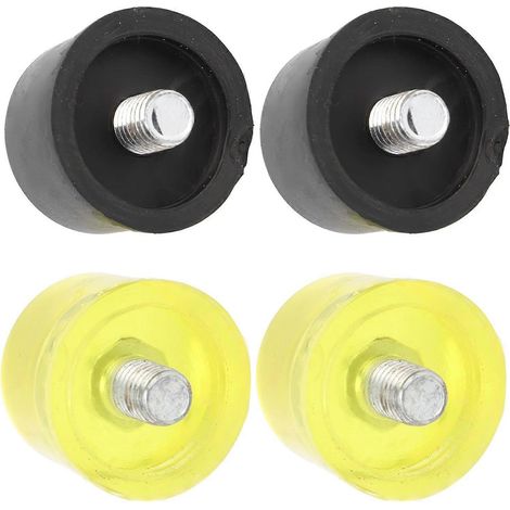 jeux d'embouts de rechange pour marteau à tête en caoutchouc, accessoires pour maillet, maillet en caoutchouc jaune et noir (diamètre 35 mm) (1/5)