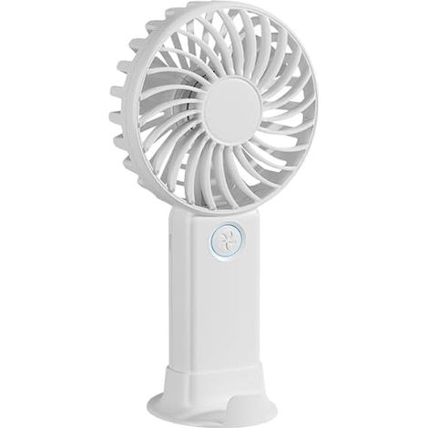 Mini ventilador portátil recargable: tres velocidades ajustables, nivel de ruido inferior a 36 dB(A), batería de larga duración - color blanco. (1/5)