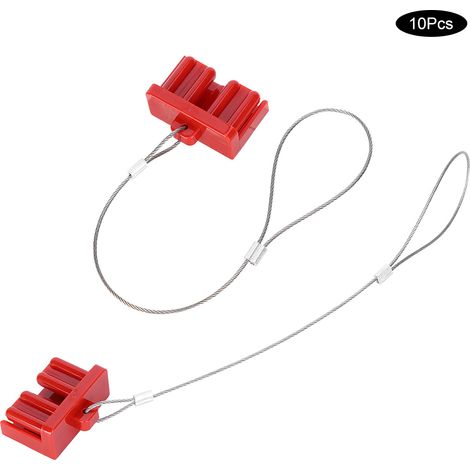 Lot de 10 capuchons anti-poussière pour connecteur de chariot élévateur, en plastique rouge rigide, 120 A (1/5)