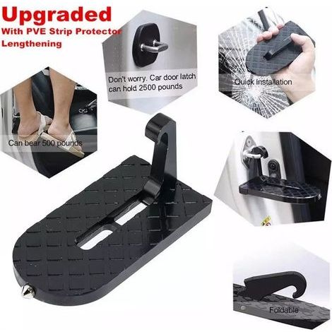 Voiture pédale porte étape pliante échelle repose-pieds véhicule crochet pédale facile accès voiture toit propre toit voiture accessoires (1/5)