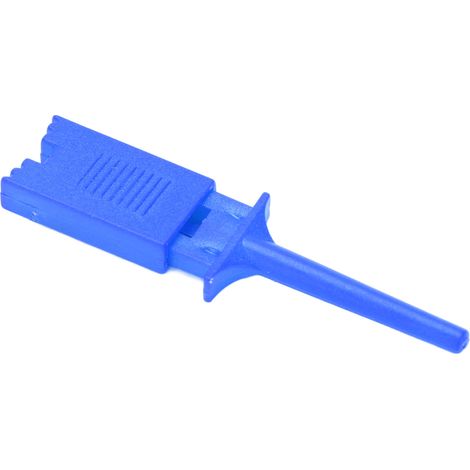 Packung mit 20 Flachhaken-Prüfklemmen, Präzisionsschaltung, elastisch, reines Kupfer, Hakenprüfaufsatz, Ersatzteile, blau (1/5)