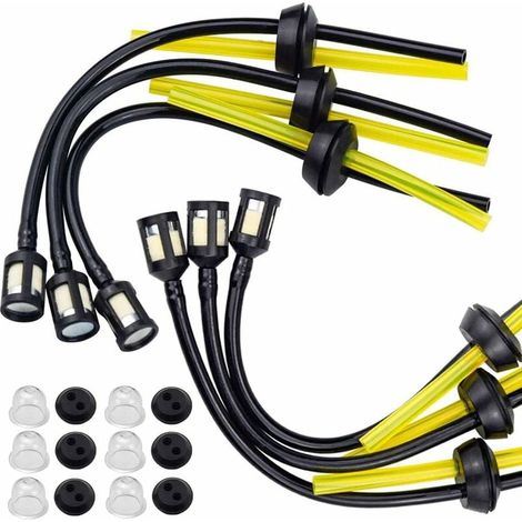 Kit de 6 filtros de combustible multifunción para desbrozadora y manguera de combustible universal con cebador THISNDE (1/5)