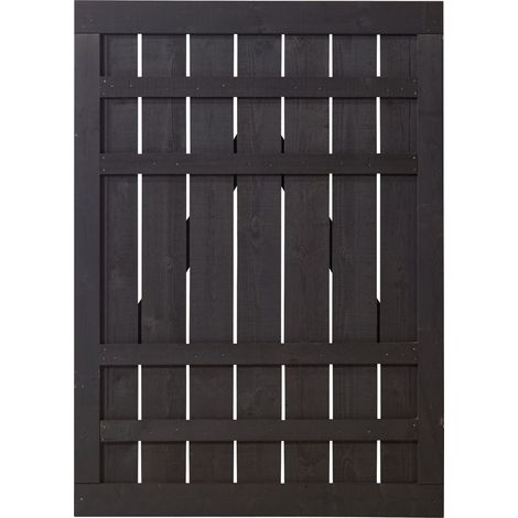 Plus Zauntür Rustik 100 x 138 cm schwarz Sichtschutz (1/3)