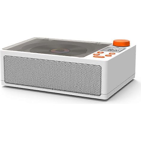Lecteur CD rétro, chaîne stéréo domestique, lecteur de disques audio haute fidélité, lecteur de musique style vintage pour la décoration intérieure (1/5)