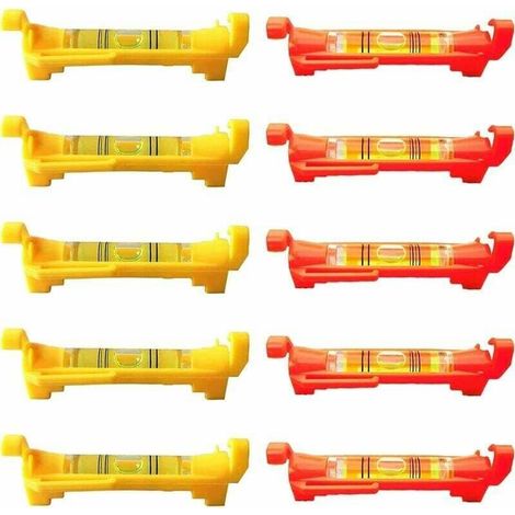 RHG 10 Pcs Mini Niveau À Bulle, Niveau Ficelle, Niveau De Tuile, Cordon Maçon, Niveau A Bulle, Convient Pour La Maçonnerie, La Plomberie, La Mesure D'Ingénierie De L'Industrie De La Construction (1/5)