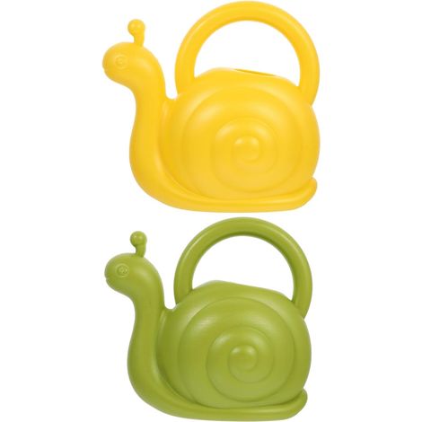 Juego de 2 regaderas de caracol, de plástico PE y PP, maceta ergonómica para plantas de interior y exterior, herramientas de jardinería para balcón y uso exterior. (1/5)
