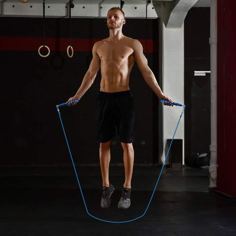 Corde à sauter réglable et rapide pour l'entraînement physique - Rose (1/5)