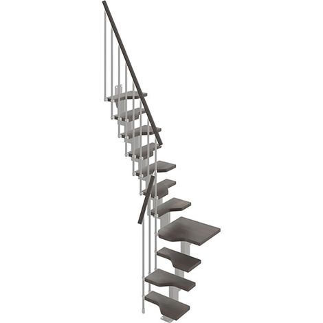 Scale industriali gain place 10 gradini - Larghezza 61cm - Wenge e antracite - MINI61/L/SGMWEN-10