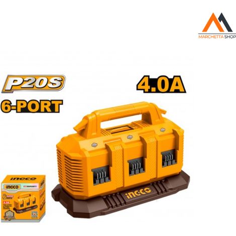 CARICABATTERIE RAPIDO 20V 4A 6 PORTE