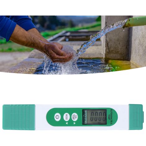 Testeur de qualité de l'eau TDS 066 : testeur multiparamètre 5 en 1 (EC/TDS/salinité) pour eau potable. (1/5)