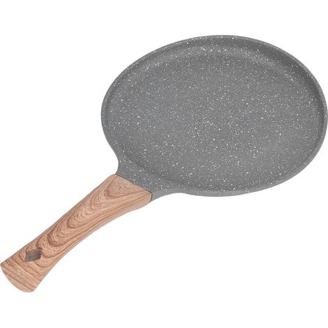 Poêle à frire avec fond magnétique, conduction thermique rapide, antiadhésive, en alliage d'aluminium, idéale pour les crêpes, les omelettes, les steaks et les hamburgers. Diamètre : 24 cm / 9,5 po (1/5)