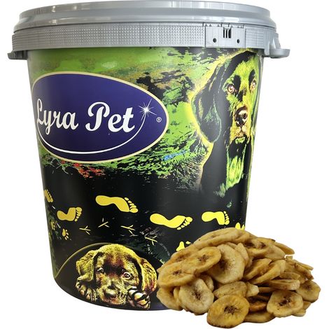 5 kg de bananes Lyra Pet® séchées dans un tonneau de 30 L