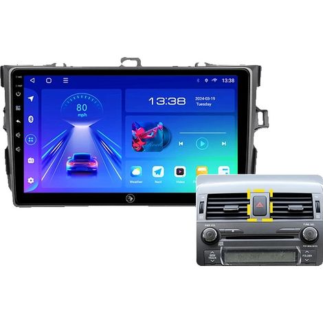 Autoradio, touchscreen, compatibilità multi-dispositivo, compatibile con Toyota Corolla Auris E140 E150, G5 4+64 Corolla (1/2)