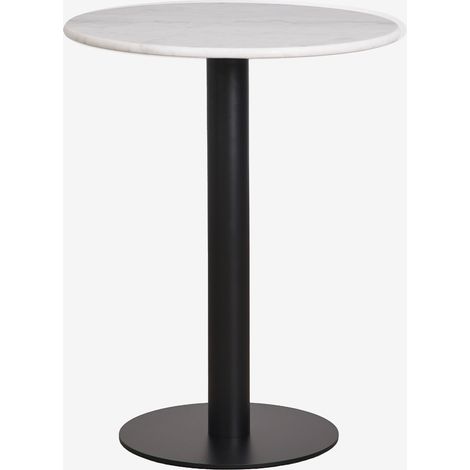 SKLUM Runder Bartisch aus Naturstein Xiren Guangxi Weißer Marmor - Schwarz Ø60 cm (1/5)