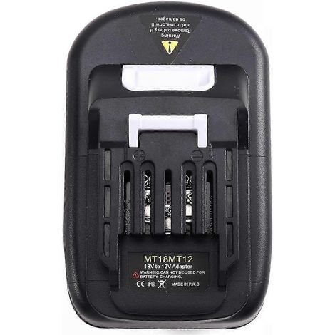 Adaptateur 18V vers 12V, convertisseur pour batteries d'outils électriques, réducteur de tension, compatible perceuses et visseuses, chargeur universel, 12V sortie. (1/5)