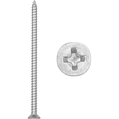 Tornillo autorroscante para madera con cabeza avellanada, fabricado en acero inoxidable 304, A2 DIN7982 No. 6, 3,5 mm x 60 mm