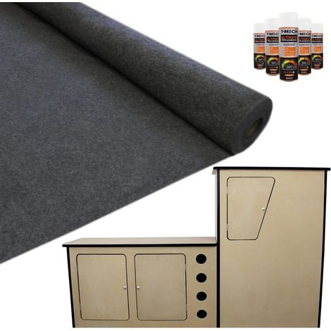 11sqm Anthracite Van Lining & Glue With Camper Kitchen