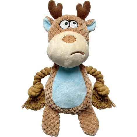 JeiibrZui Jouet pour chien froissé - Œuf en peluche - Velours côtelé doux avec papier froissé - Jeu de tir à la corde interactif - Pour chiots et chiens de petite et moyenne taille - Cadeau lavable (1/5)