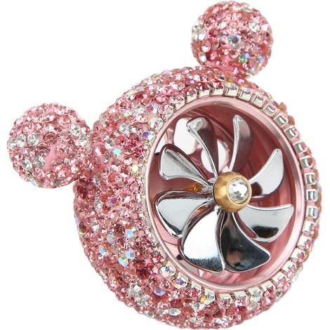 Décoration de grille d'aération de voiture avec strass scintillants, forme mignonne, rose (1/5)