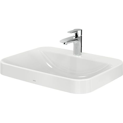 TOTO LF Möbelwaschtisch, 1 Hahnloch, mit Überlauf, 600x460mm, (1/3)