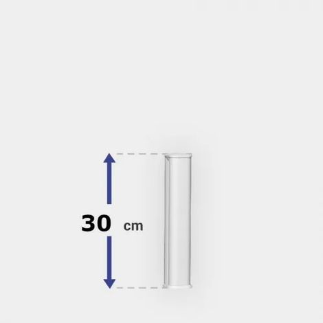 Poteau de clôture PVC avec renfort acier H 30 x L 4 cm blanc pour clôture PVC à lisses horizontales
