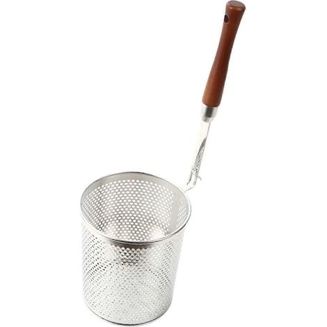 Nudelsieb, Frittierkorb, Edelstahl, Küchenutensilien, Lebensmittelsieb, Frittierkorb zum Kochen von Teigtaschen-14cm (1/5)