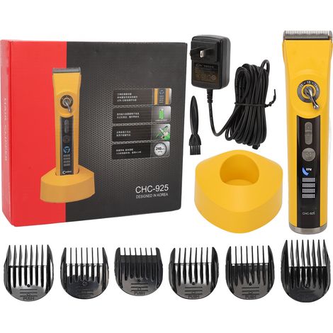 Tondeuse à cheveux professionnelle 3 vitesses, rechargeable, puissante et durable, avec écran LCD, prise US 100V-240V pour coiffeur. (1/5)