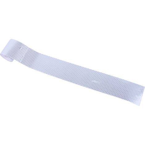 Schwarzweiße, karierte Reflexfolie, Reflexband, reflektierendes Signalband, 5 cm x 3 m, weiß. (1/5)
