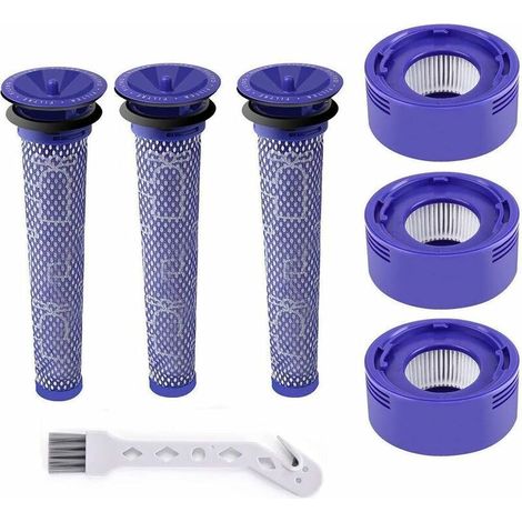 Filters for Dyson V8, V7, 3 pre-filters and 3 post-filters for Dyson V7 V8 Absolute Animal Motorhead vacuum cleaners, spare parts 965661-01, 967478-01 (1/4)