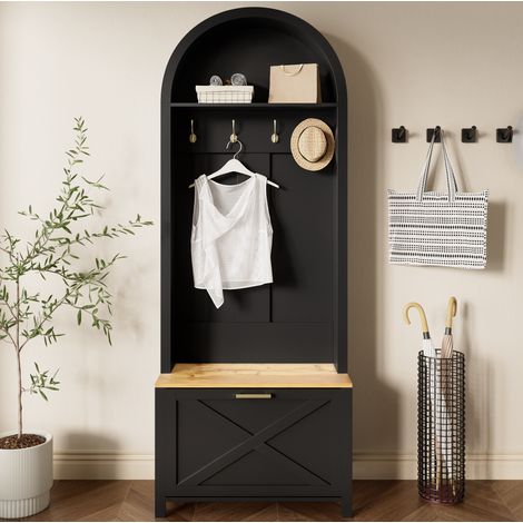 Garderobenschrank Schuhregal Aufbewahrung 195 75 35 OKMYHOME (1/5)